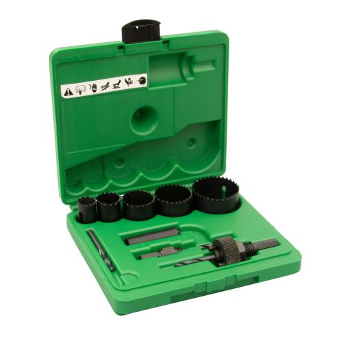 GREENLEE 889 9-Piece Plumber's Hole Saw Set with 3/4" - 2-1/4" Saws