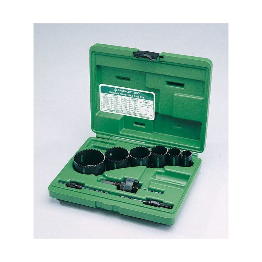 Greenlee 830 Bi-Metal Hole Saw Kit, Conduit Sizes 7/8
