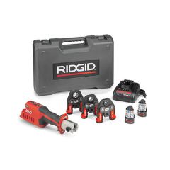 RIDGID 57378 RP 241 PUREFLOW KIT Compact Press Tool Kit with 1/2", 3/4" and 1" PureFlow Jaws, 12V Li-ion Battery