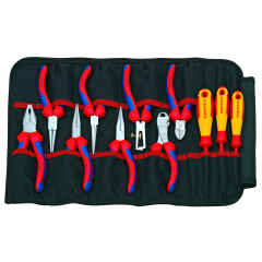 KNIPEX 00 19 41,  11 PC PLIERS IN TOOL ROLL