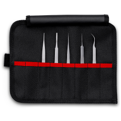 KNIPEX 92 00 02,  5 PC PREMIUM STAINLESS STEEL SET IN TOOL ROLL